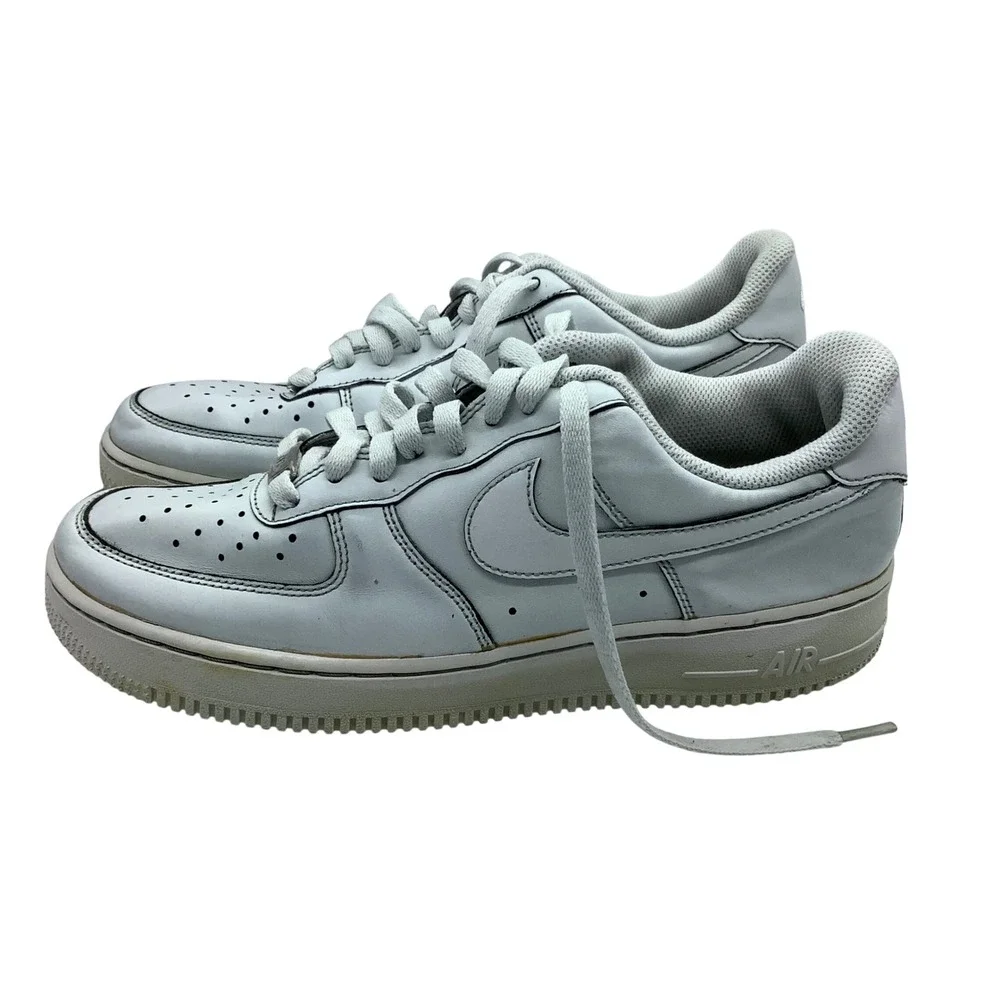Nike Air Force‎ 1 07 Low Mens 8.5 White Black Piping CW2288-111 Sneakers